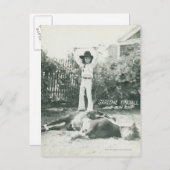 トリックホースの上に立っているガリーン・ティンダル。 ポストカード (正面/裏面)