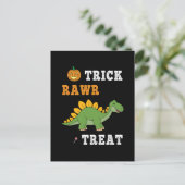 トリックラウドトリートカワイハロウィンステゴサウルスディノ ポストカード (スタンド正面)