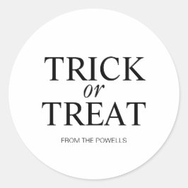 トリックラベルまたはトリートラベル ラウンドシール