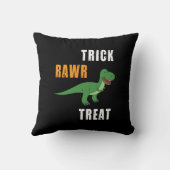 トリックラーが可愛いハロウィーンのティラノサウルスレックス クッション (裏面)