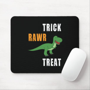 トリックラーが可愛いハロウィーンのティラノサウルスレックス マウスパッド