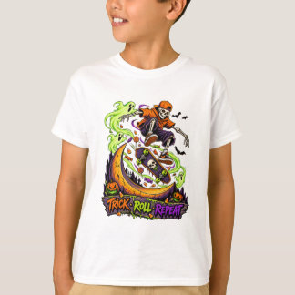 トリックロールリピートスケルトンスケーター Tシャツ