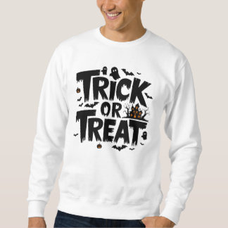トリック不気味またはトリートおもしろいSweでハロウィーンの夜 スウェットシャツ