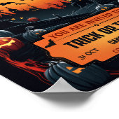 トリック不気味またはトリート招待状ポスター ポスター (角)