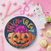 トリック熱狂するまたは治療 ペーパープレート (パーティー)