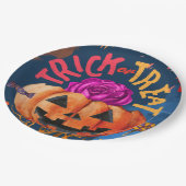 トリック熱狂するまたは治療 ペーパープレート (アングル)