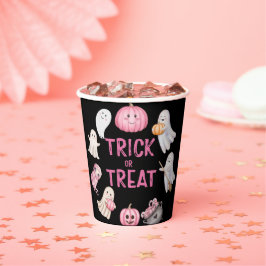 トリック・オア・スリー・ハロウィーン・ゴースト 3歳の誕生日パーティー 紙コップ