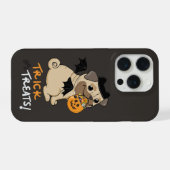 トリック・オア・トリーツ パグ コスチューム iPhoneケース (裏面横)