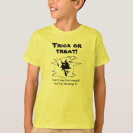 トリック・オア・トリートと心で思ってるTシャツ Tシャツ