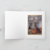 トリック・オア・トリートのお化け屋敷のハロウィンの挨拶 カード (内部)