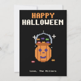 トリック・オア・トリートのキャンディピクセルアート ハロウィンカード シーズンカード