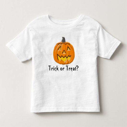 トリック・オア・トリートのハロウィンのカボチャ幼児のTシャツ トドラーTシャツ (正面)