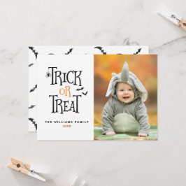 トリック・オア・トリートのハロウィンの写真カード カード