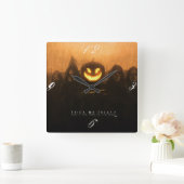 トリック・オア・トリートのハロウィンの柱時計 スクエア壁時計 (ホーム)