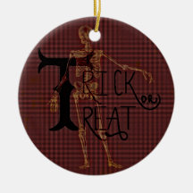 トリック・オア・トリートのハロウィンの骨組厳格なコラージュ