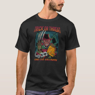 トリック・オア・トリートのホラー・ハロウィン・ヴィンテージ・スラッシャー Tシャツ