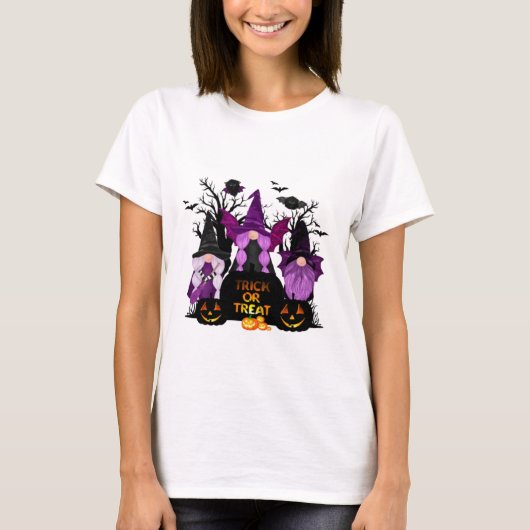 トリック・オア・トリートの不気味なノーム Tシャツ (正面)