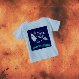 トリック・オア・トリートの幽霊ベビー服 ベビーTシャツ