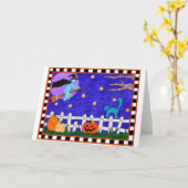 トリック・オア・トリートの挨拶状 カード (黄色い花)