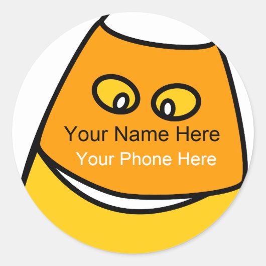 トリック・オア・トリートキャンデーのステッカー ラウンドシール (正面)