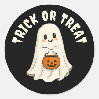トリック・オア・トリート幽霊ハロウィン ラウンドシール