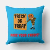 トリック・オア・トリート。どっちにする？ クッション (裏面)