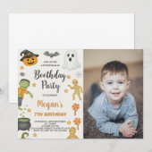 トリック・オア・トリート!キッズハロウィン誕生日パーティー招待状 招待状 (正面/裏面)