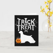 トリック・オア・トリート スパニエル ハロウィン犬服 カード (黄色い花)