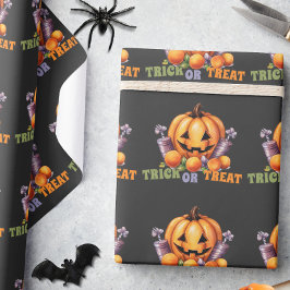 トリック・オア・トリート スプーキー・パンプキン ハロウィン キャンディ ラッピングペーパー