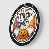 トリック・オア・トリート・ノーム・ハロウィン ラージ壁時計 (傾斜)