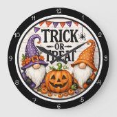 トリック・オア・トリート・ノーム・ハロウィン ラージ壁時計 (正面)