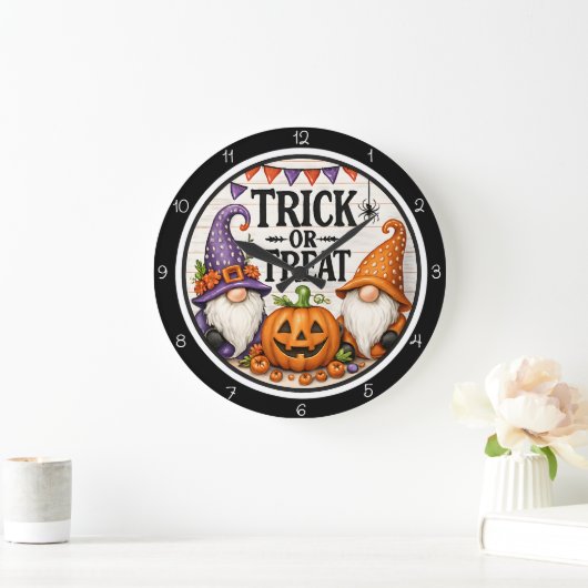 トリック・オア・トリート・ノーム・ハロウィン ラージ壁時計 (ホーム)