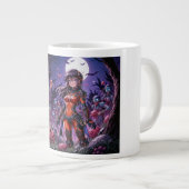 トリック・オア・トリート！ハロウィンのゾンビが脳みそを配ってる！ ジャンボコーヒーマグカップ (正面右)