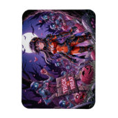 トリック・オア・トリート！ハロウィンのゾンビが脳みそを配ってる！ マグネット (縦)