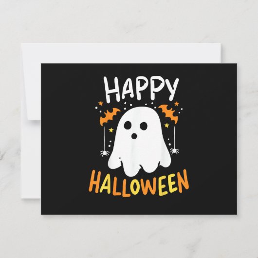 トリック・オア・トリート ハロウィンの幽霊 サンキューカード (正面)