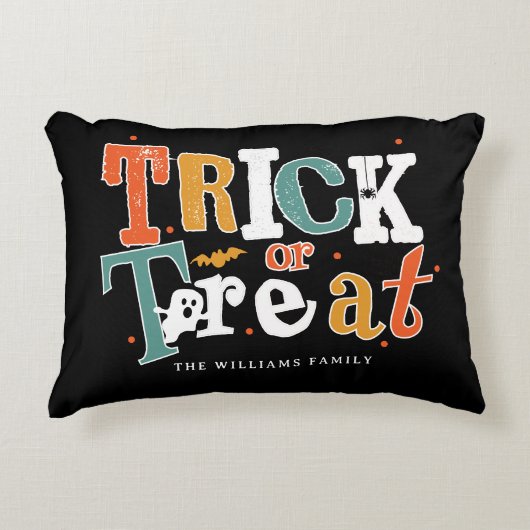 トリック・オア・トリート ハロウィンパーティー アクセントクッション (正面)