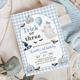 トリック・オア・トリート ハロウィン おばけ 3歳の誕生日 招待状