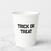トリック・オア・トリート ハロウィン スパイキー ブラック シンプル ミニ 紙コップ (裏面)