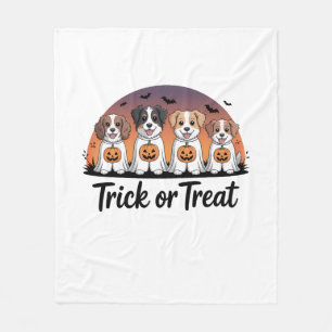 トリック・オア・トリート ハロウィン フリースブランケット
