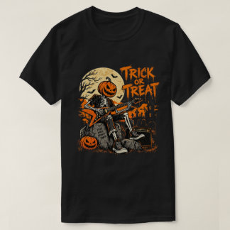 トリック・オア・トリート パンプキン ドクロ ミュージシャン Tシャツ
