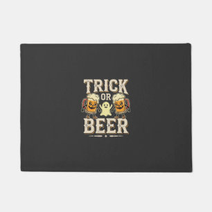 トリック オア ビール ハロウィン ビール デザイン 1 ドアマット