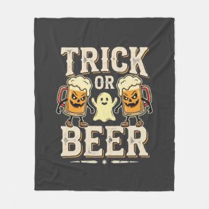 トリック オア ビール ハロウィン ビール デザイン 1 フリースブランケット