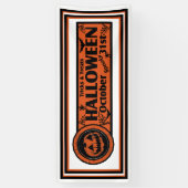 トリック&トリートハロウィーンホワイトBKG 横断幕 (縦)