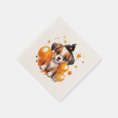 トリック、トリート、テール：誕生日パーティーのナプキン スタンダードカクテルナプキン (角)