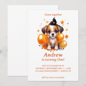 トリック、トリート、テール：誕生日パーティーの招待 招待状 (正面/裏面)