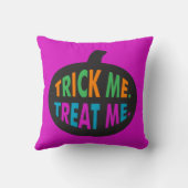 トリック・ミー・トリートメント・数々のハロウィーン・カラー クッション (裏面)