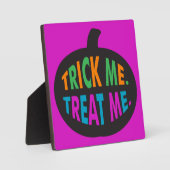 トリック・ミー・トリートメント・数々のハロウィーン・カラー フォトプラーク (正面)