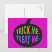 トリック・ミー・トリートメント・数々のハロウィーン・カラー ポストカード (正面/裏面)