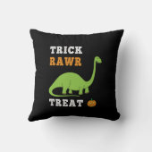 トリック ロア トリート かわいい ハロウィン ブラントサウルス 恐竜 クッション (裏面)