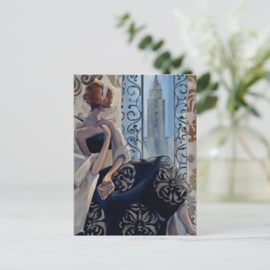 トリッシュバドルニューヨークブラックドレス ポストカード (スタンド正面)